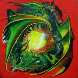 L'antre des dragons - Acrylique sur toile